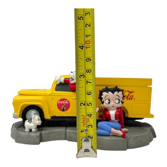 2000 Coca-Cola Betty Boop 1956 Yellow BoxTruck Figurine Decor Pudgy Vandor - Picture 3 of 16